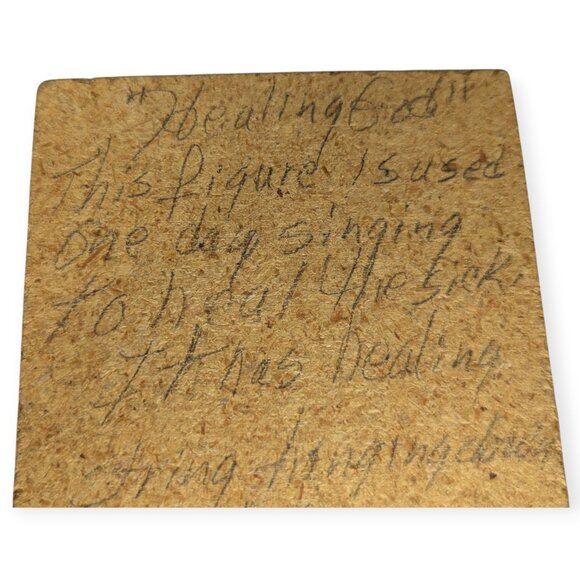 Native American Sand Art Painting "Healing God" Signed 3" x 6" New Mexico - Picture 5 of 14